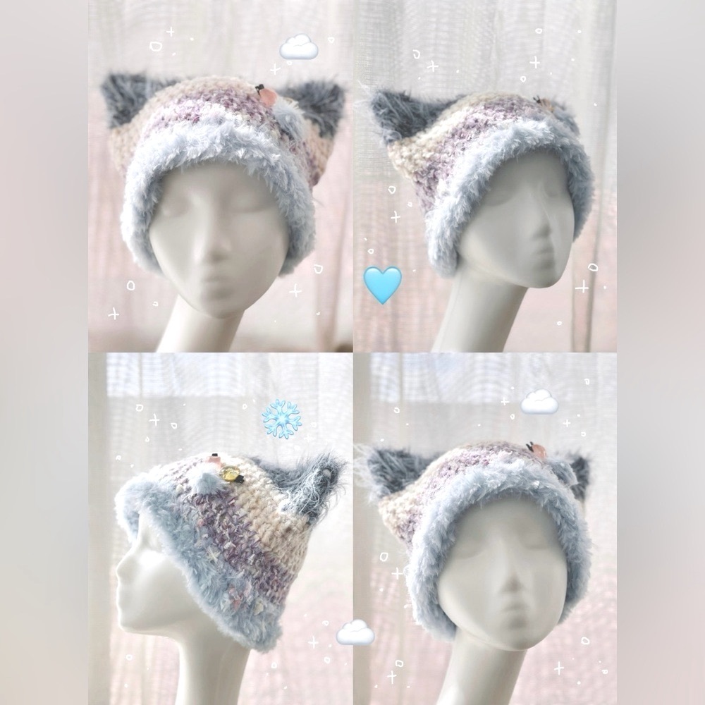 Cat Ear Beanie Handmade ❄️